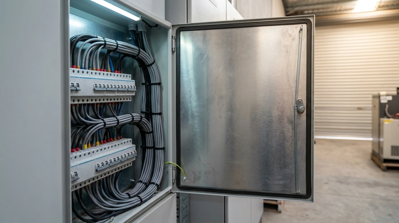 Three-phase distribution board in a Cessnock commercial building